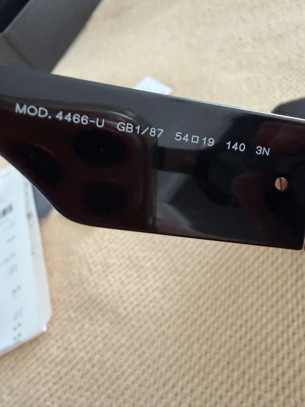 Versace MOD 4466-U Black Gold Medusa Head Frame Sunglasses 54-19 140 With Box